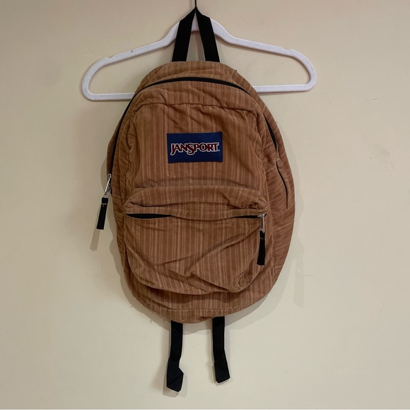 Jansport Brown High Steaks Corduroy Backpack - Picture 2 of 8